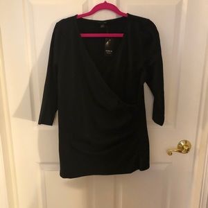 Brand new torrid black wrap foxy shirt size 1